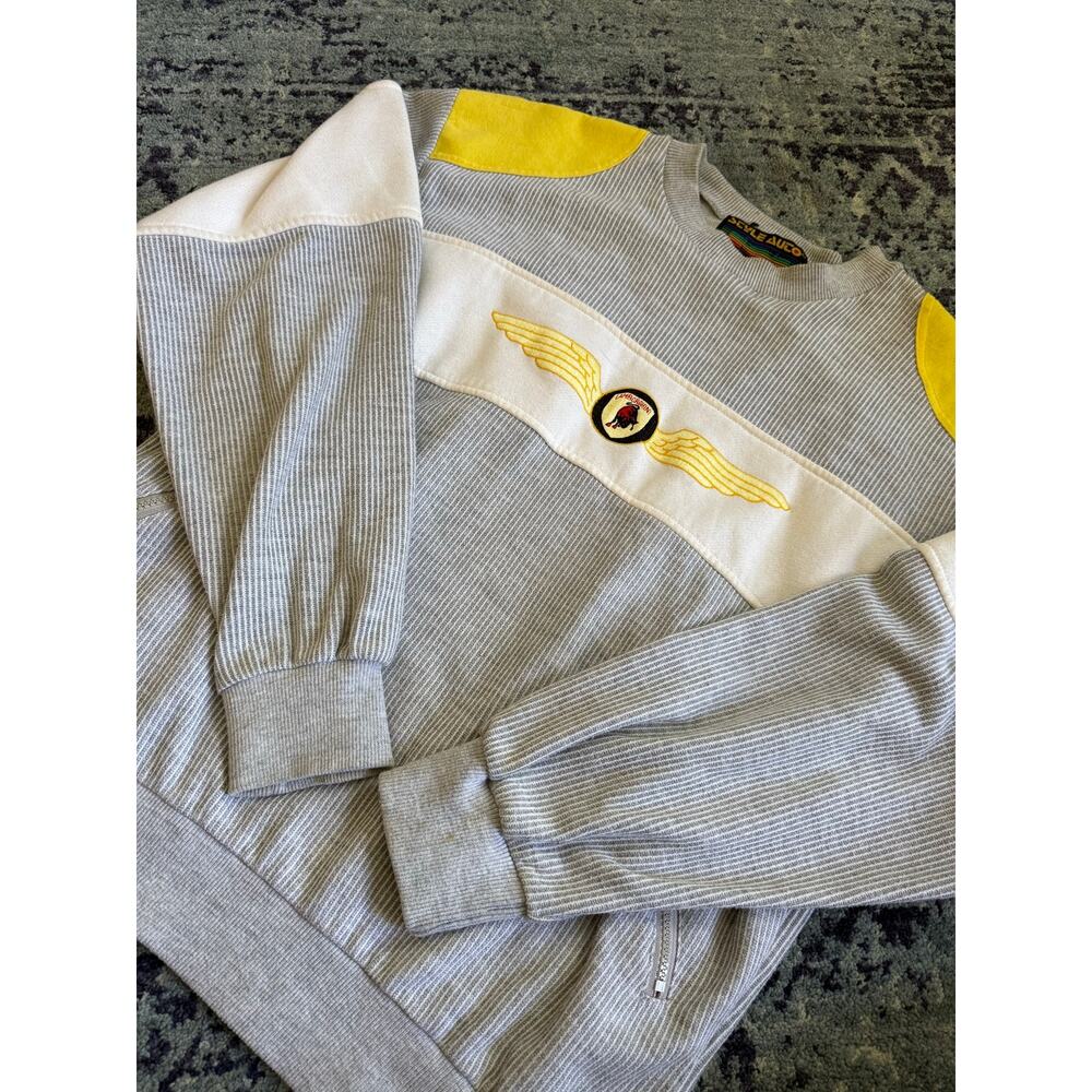 RARE 1980’s Lamborghini Gray/White/Yellow Streetwear Crewneck Scyle Auto- Sz L